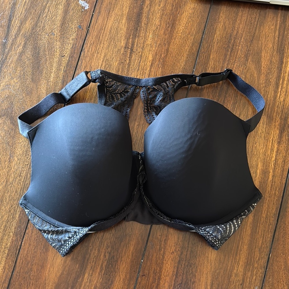 Paramour Black Lace Women's Bra Size 36DDD